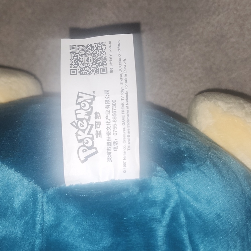 NWT Pokemon 9 inch (from ear to rear) Snorlax! - Picture 4 of 5